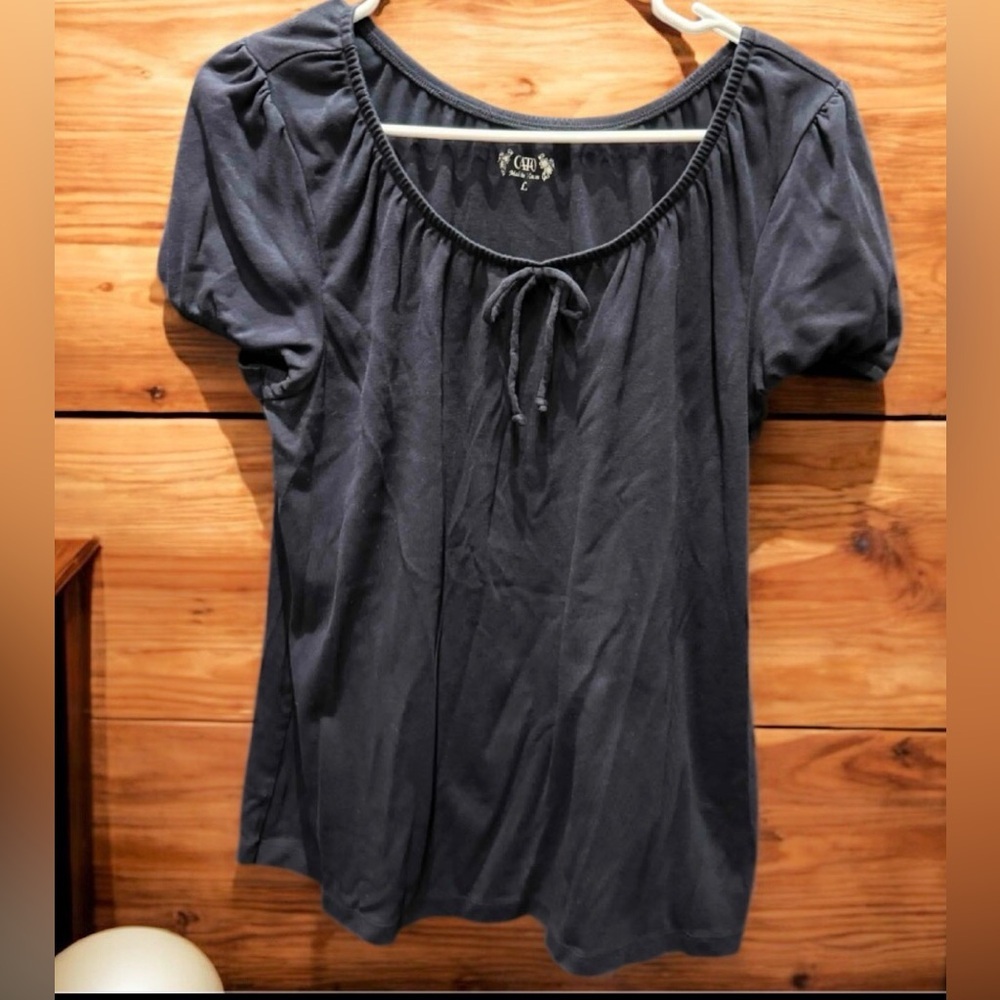 CATO navy blue blouse Top LARGE